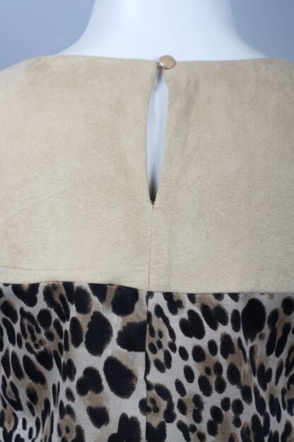 Tiana B Sleeveless Velvet Shoulder Leopard Print Jersey Dress ...